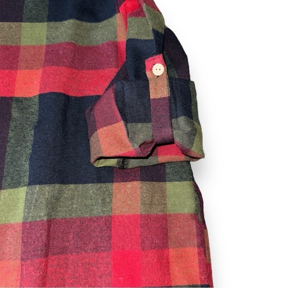 Cellebie Ladies L Plaid Long Sleeve Loose Pocket Swing Tunic - Picture 4 of 5